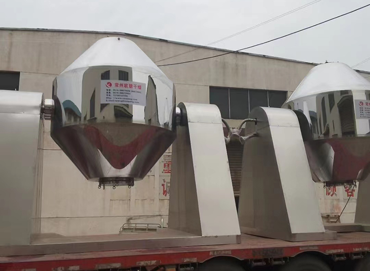 常州欧朋干燥开工开门红，双锥干燥机发货，祝大家兔年大发！